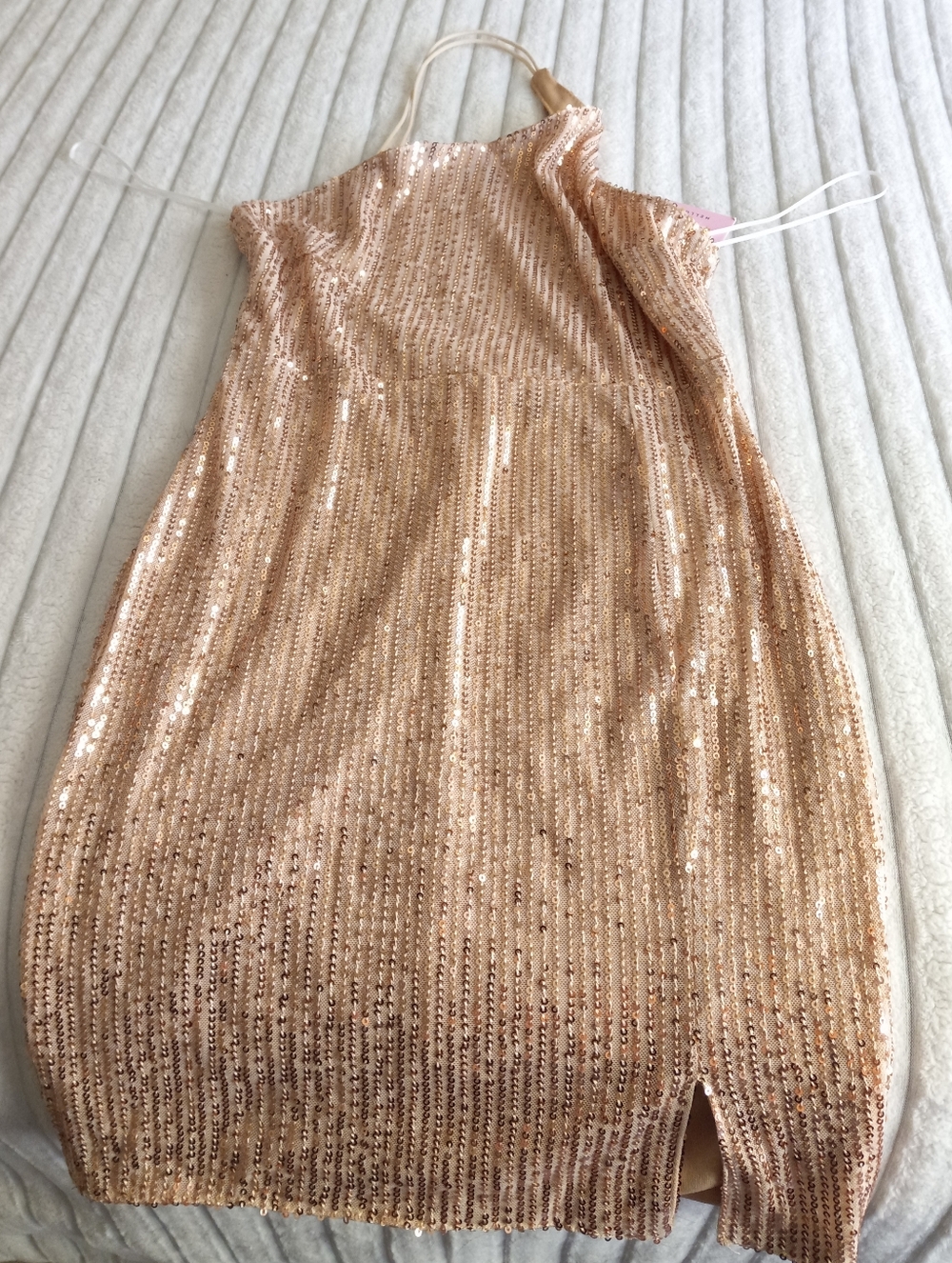 NWT Hello Molly Gold Sequin Dress